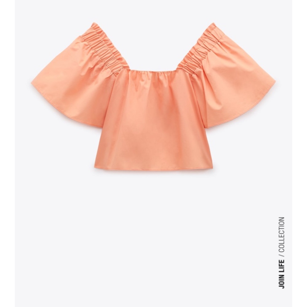 Zara Poplin Top size medium NWT